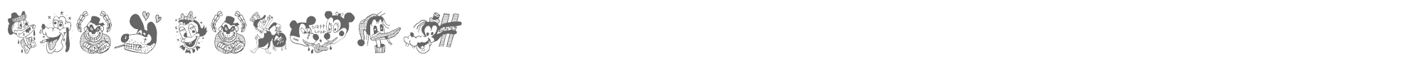 Sample characters Hail Disney Font